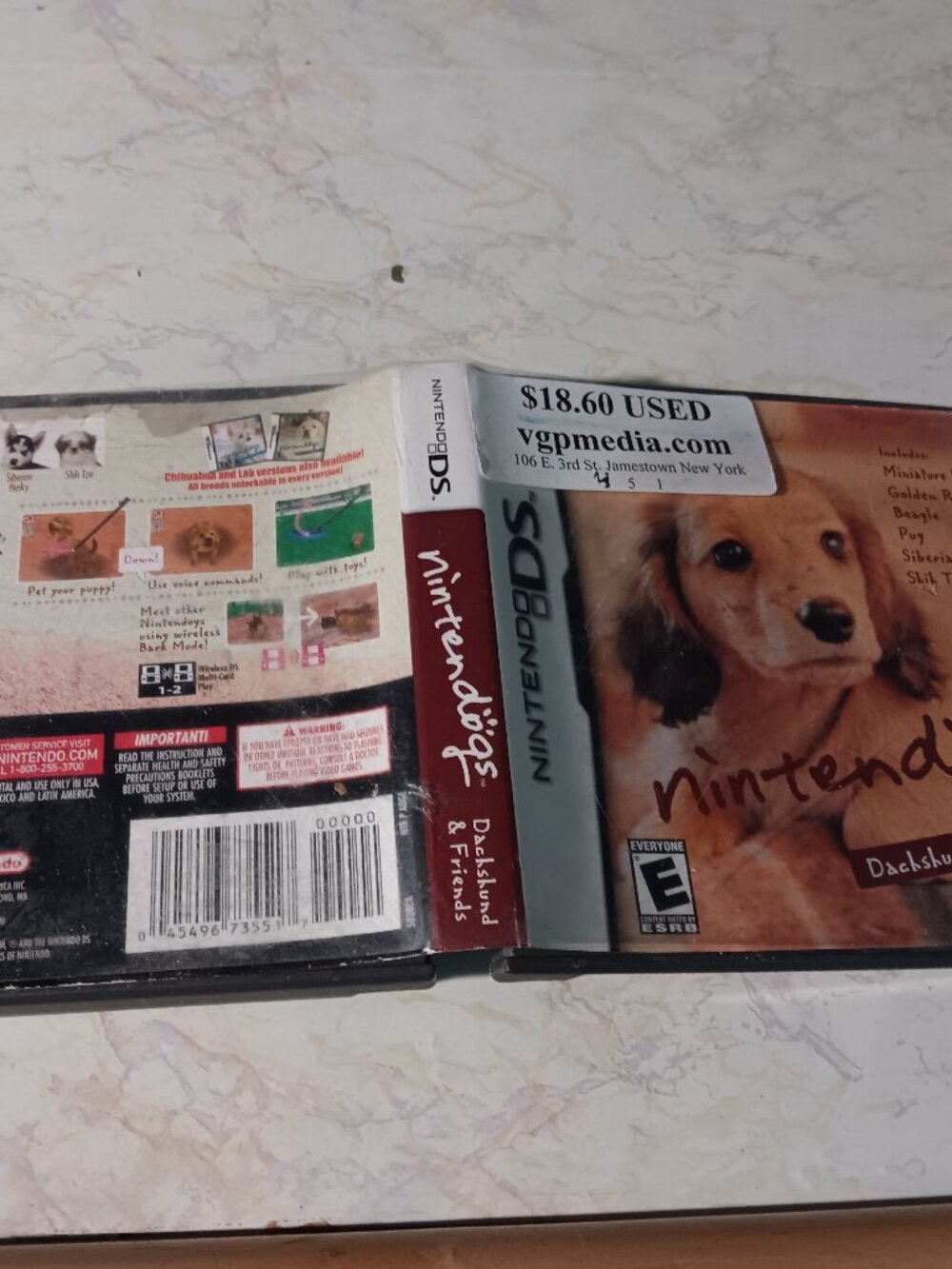 BOX ONLY Nintendogs Dachshund Friends Nintendo DS NO GAME